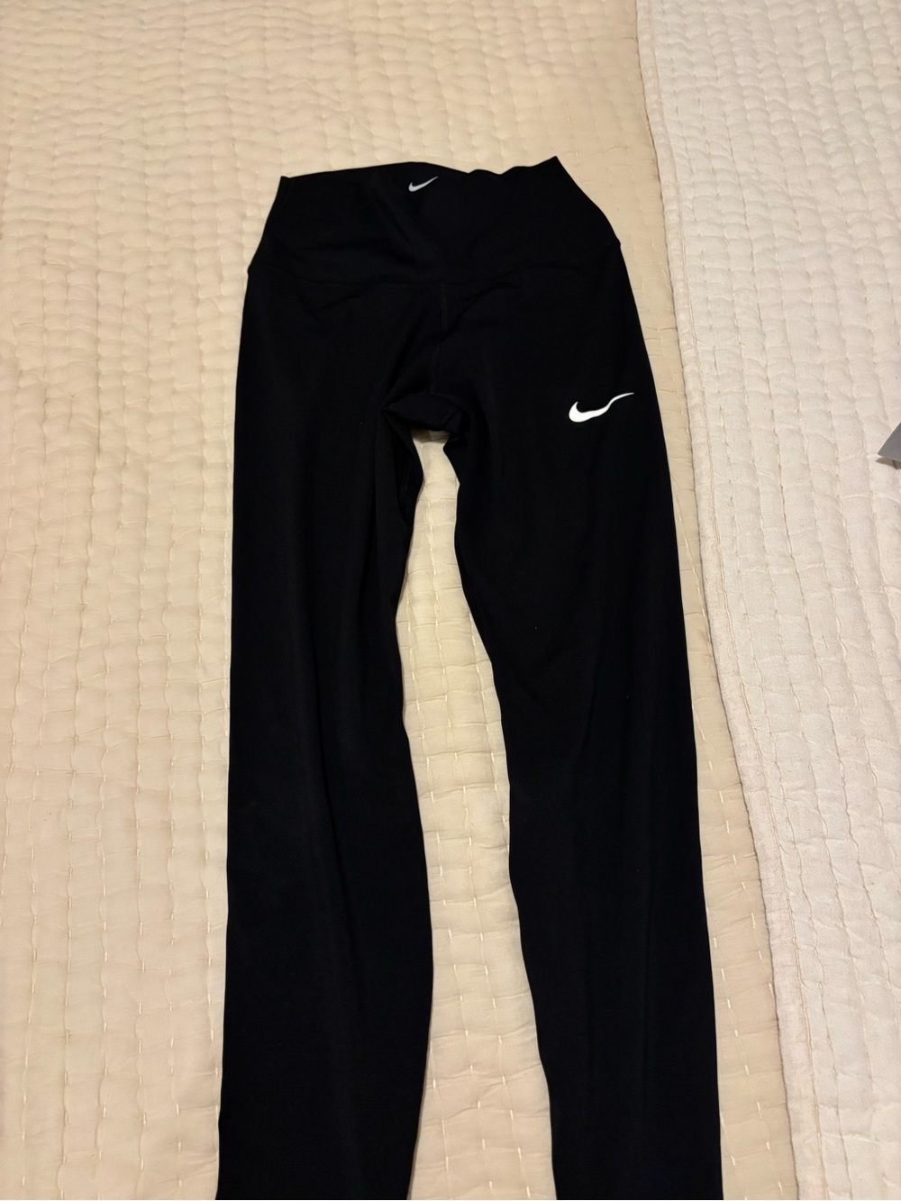 Nike ladies Black Athletic Leggings with Swoosh Logo